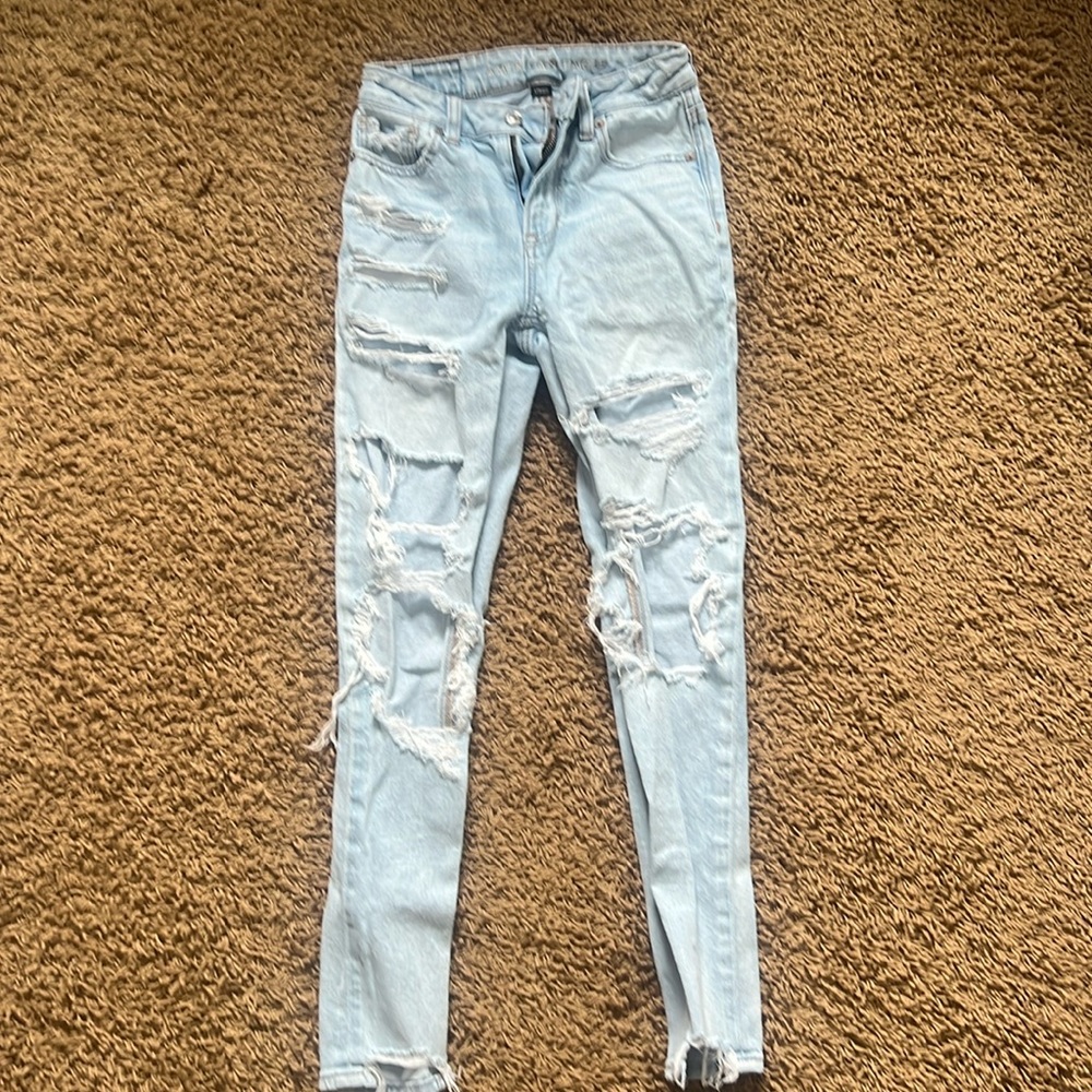American eagle distressed jeans size 000